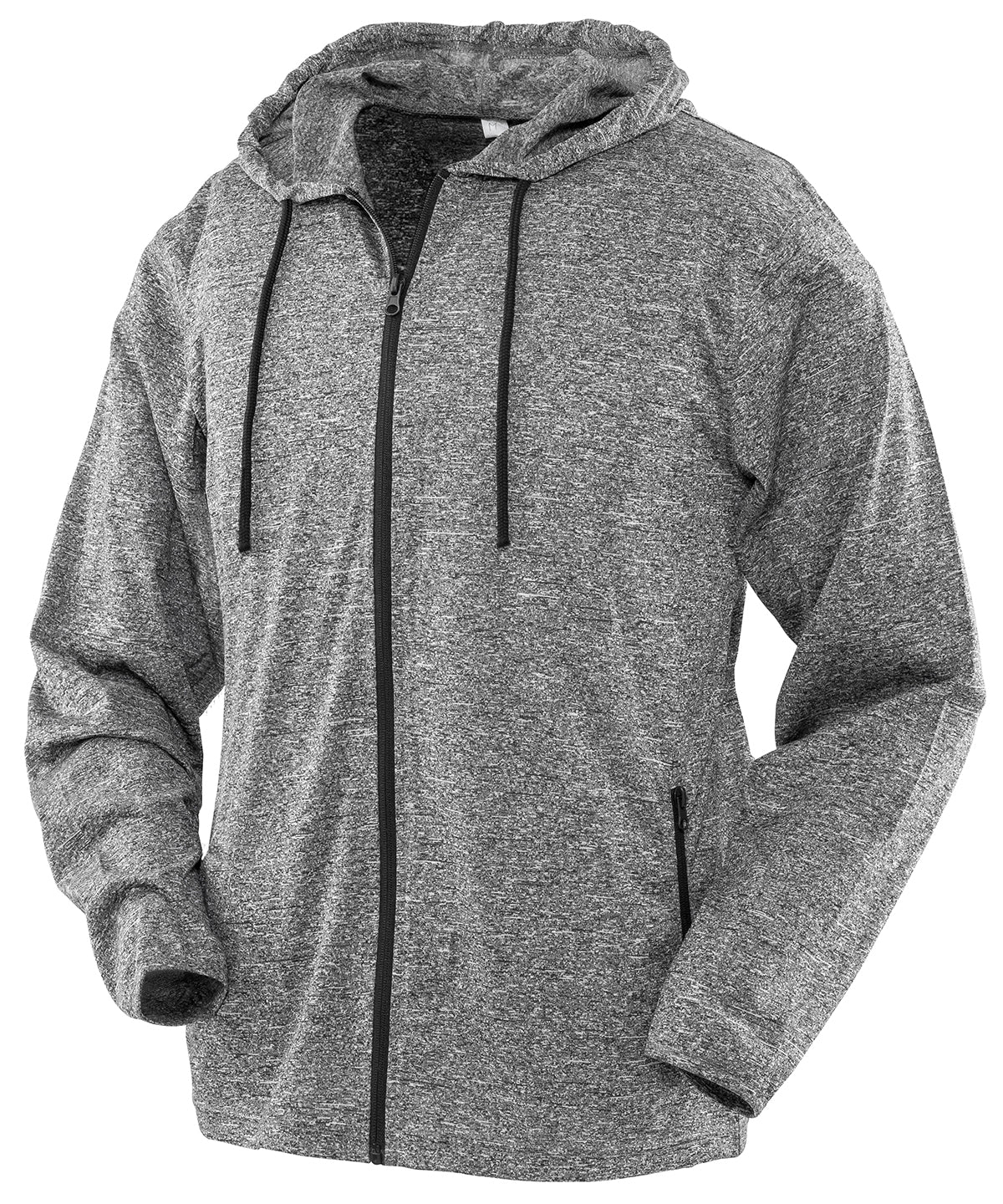 Spiro Women's hooded tee jacket Marl Grey