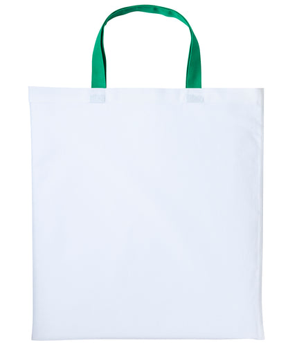 Nutshell Varsity cotton shopper short handle White/Kelly Green