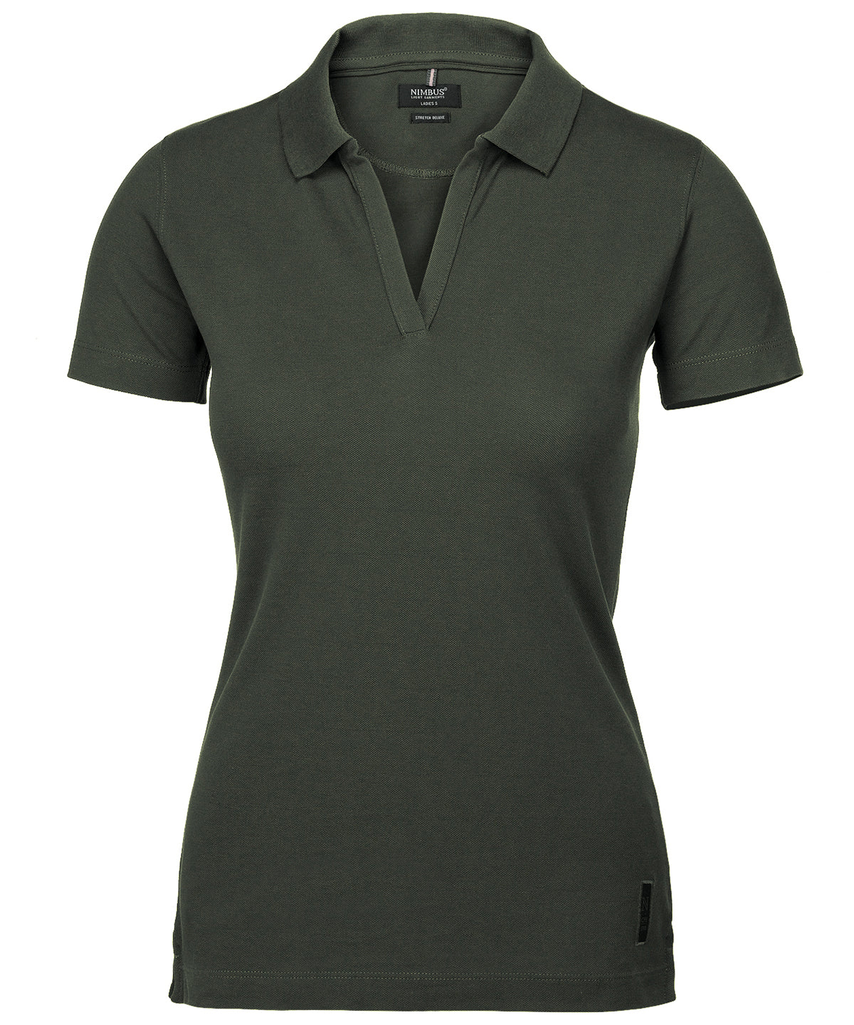 Nimbus Women’s Harvard v-neck – stretch deluxe polo Olive
