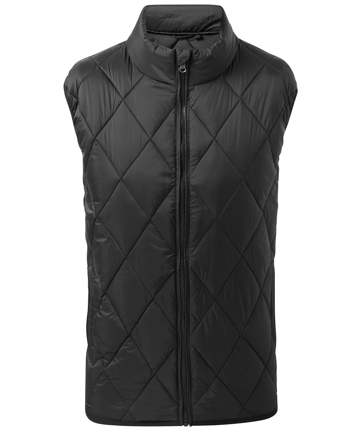 2786 Diamond pane padded gilet Black