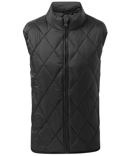 2786 Diamond pane padded gilet Black