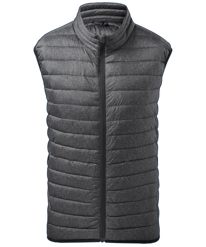 2786 Melange padded gilet Charcoal Melange