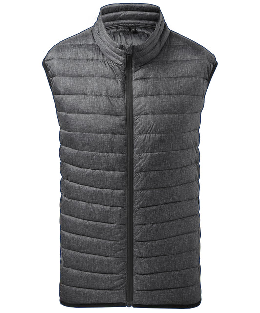 2786 Melange padded gilet Charcoal Melange