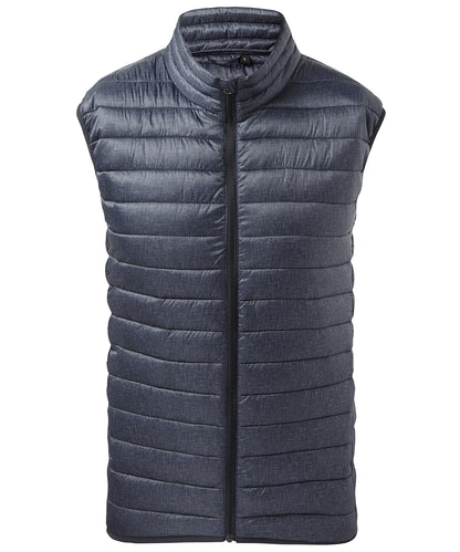 2786 Melange padded gilet Navy Melange