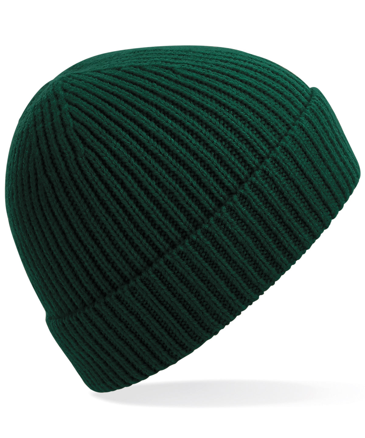 Beechfield Engineered knit ribbed beanie Bottle Green