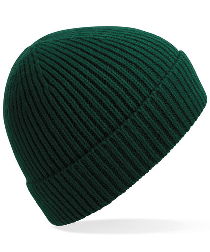 Beechfield Engineered knit ribbed beanie Bottle Green