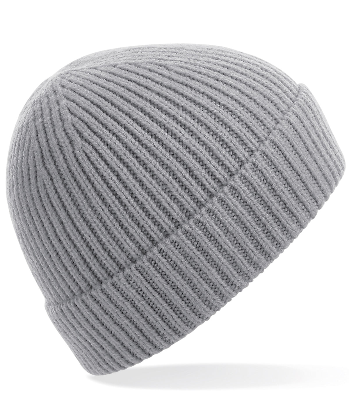 Beechfield Engineered knit ribbed beanie Light Grey