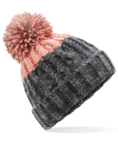 Beechfield Apres beanie Graphite Grey/Blush