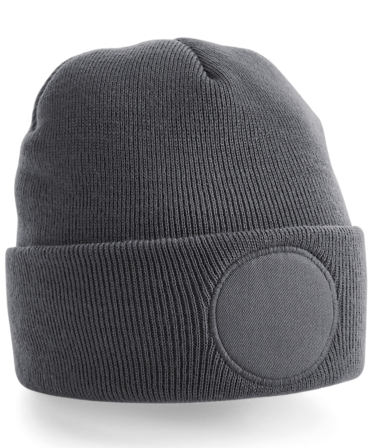 Beechfield Circular patch beanie Graphite Grey