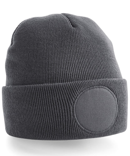 Beechfield Circular patch beanie Graphite Grey