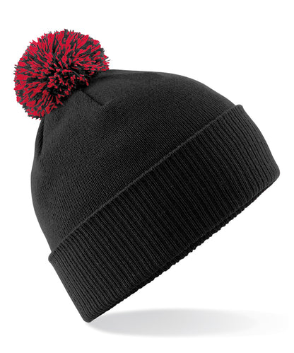 Beechfield Snowstar® beanie Black/Classic Red