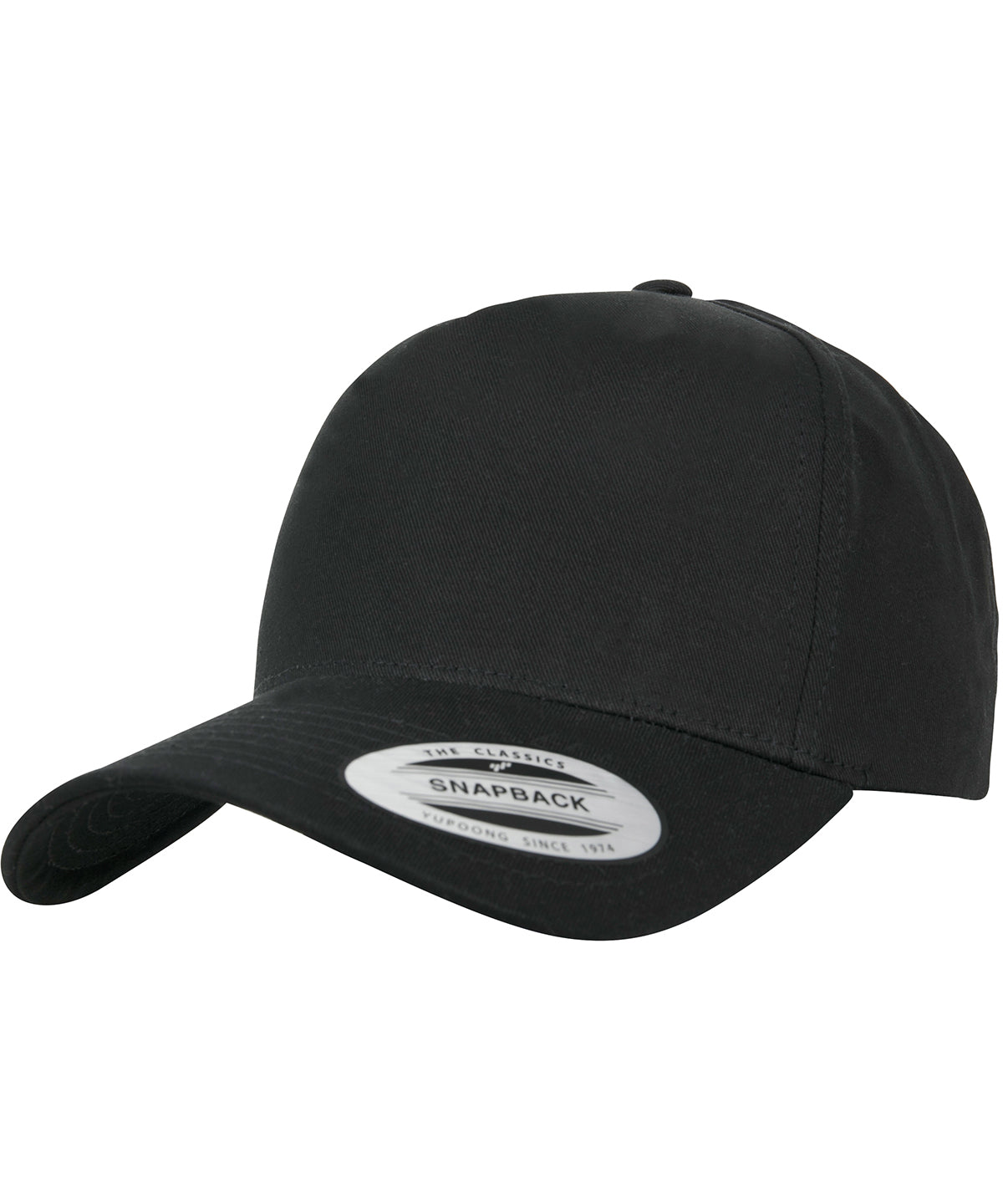 Flexfit / Yupoong 5-panel curved classic snapback (7707) Black