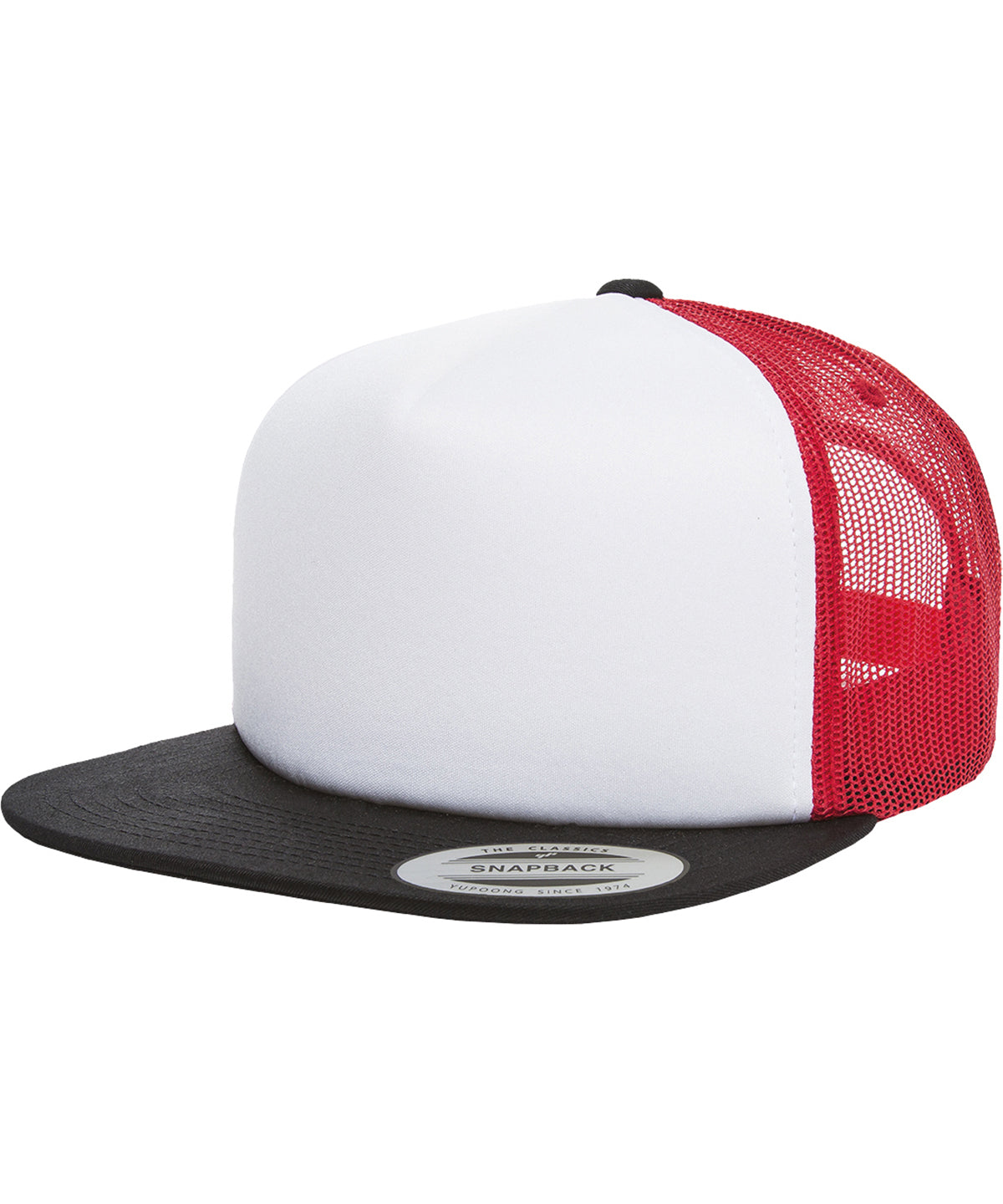 Flexfit / Yupoong Foam trucker with white front (6005FW) Black/White/Red