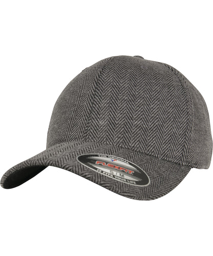 Flexfit / Yupoong Herringbone melange Flexfit (6277HM) Black/Heather Grey