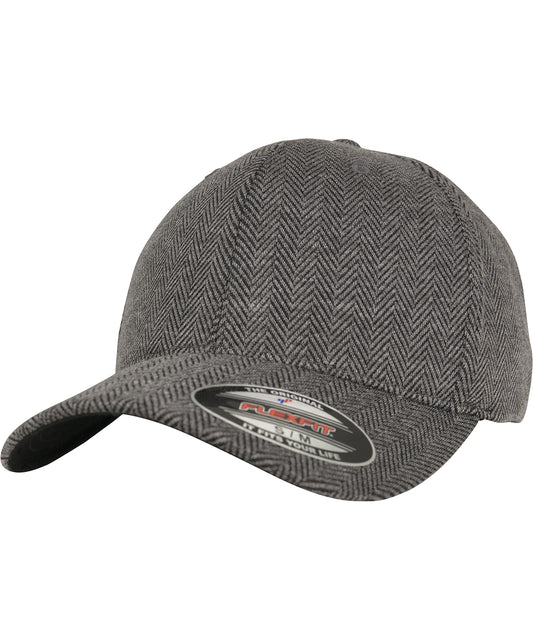 Flexfit / Yupoong Herringbone melange Flexfit (6277HM) Black/Heather Grey