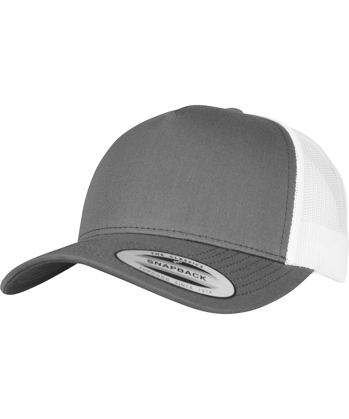 Flexfit / Yupoong 5-panel retro trucker 2-tone cap (6506T) Charcoal/White