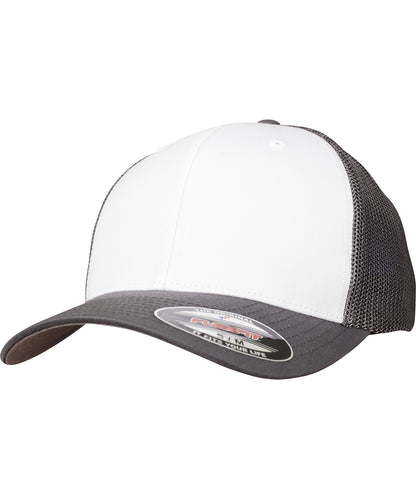 Flexfit / Yupoong Flexfit mesh coloured front (6511CF) Dark Grey/White/Dark Grey