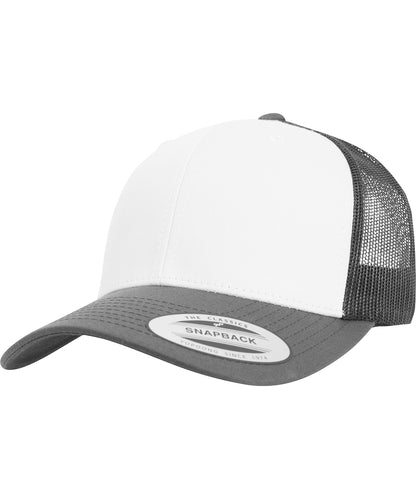 Flexfit / Yupoong Retro trucker coloured front (6606CF) Dark Grey/White/Dark Grey
