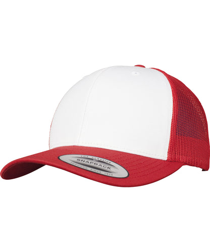 Flexfit / Yupoong Retro trucker coloured front (6606CF) Red/White/Red