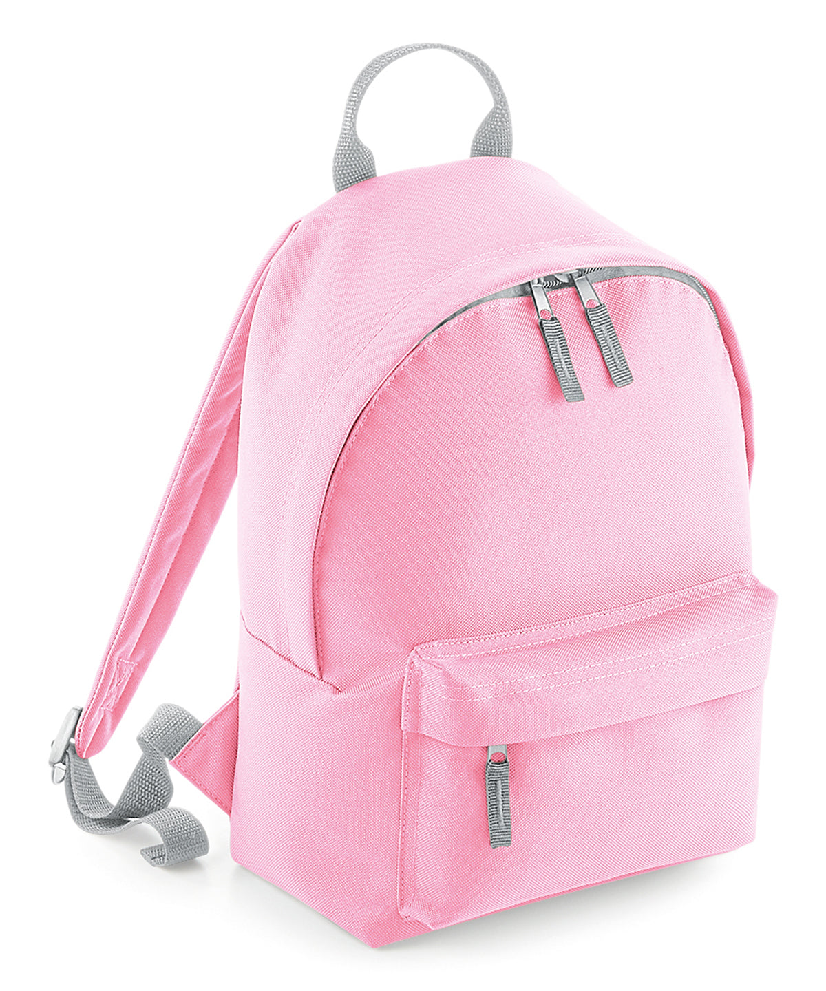 BagBase Mini fashion backpack Classic Pink/Light Grey