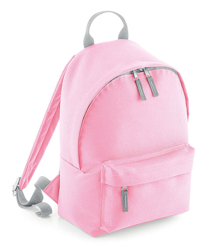 BagBase Mini fashion backpack Classic Pink/Light Grey