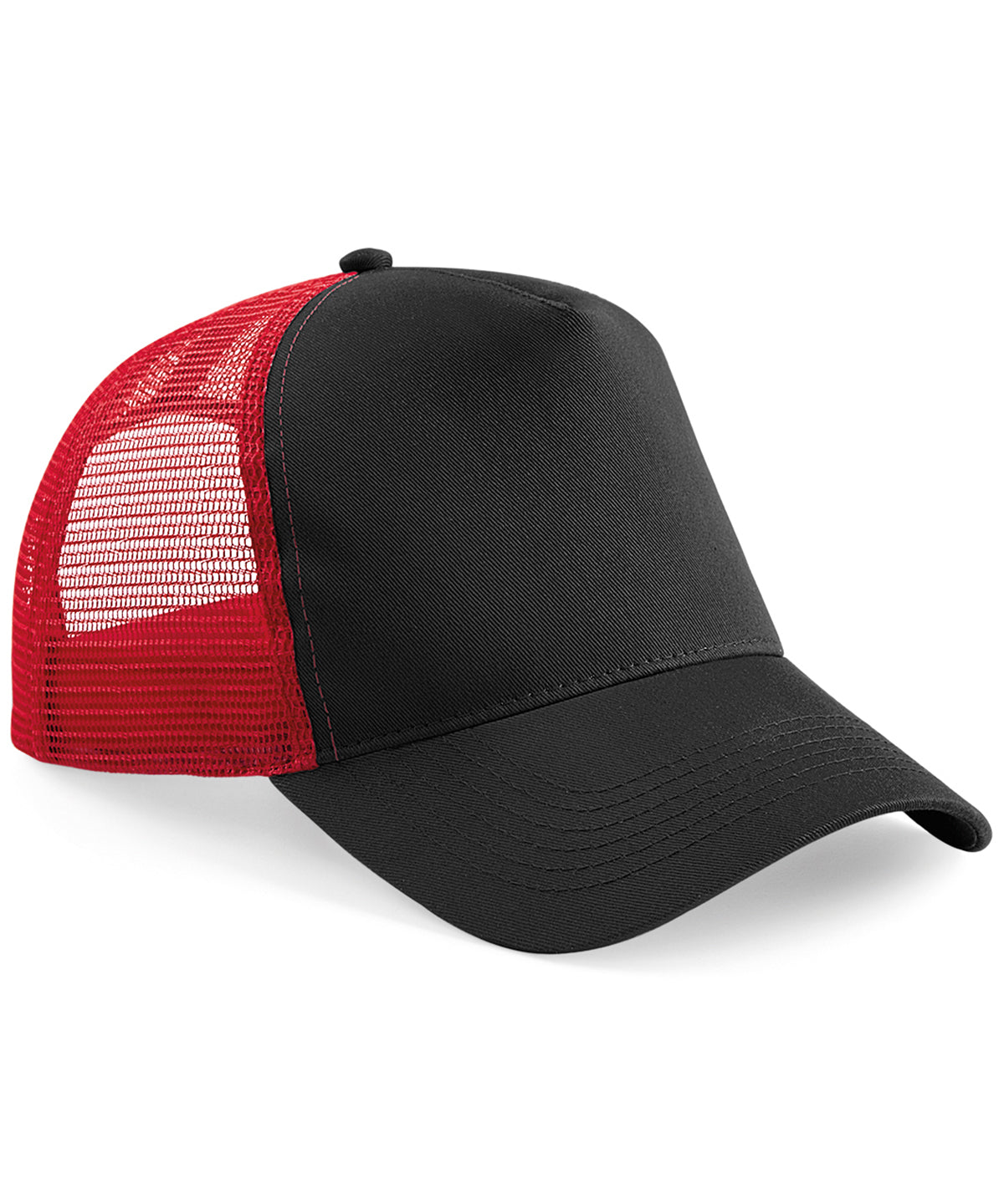 Beechfield Snapback trucker Black/Classic Red