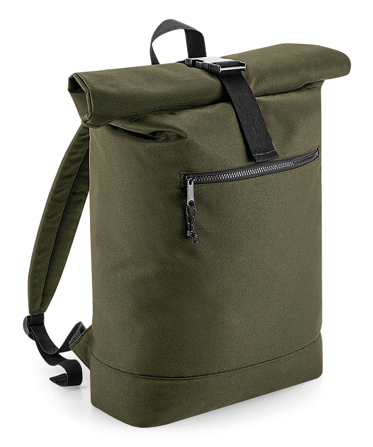 BagBase Recycled rolled-top backpack Military Green
