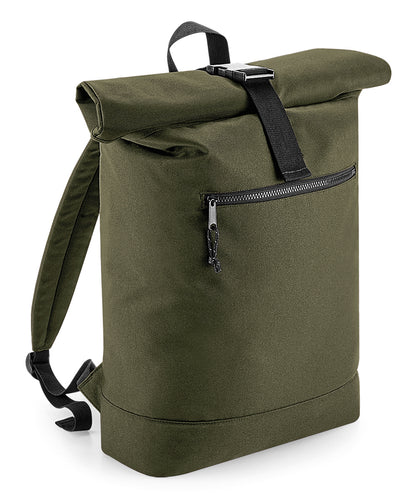 BagBase Recycled rolled-top backpack Military Green