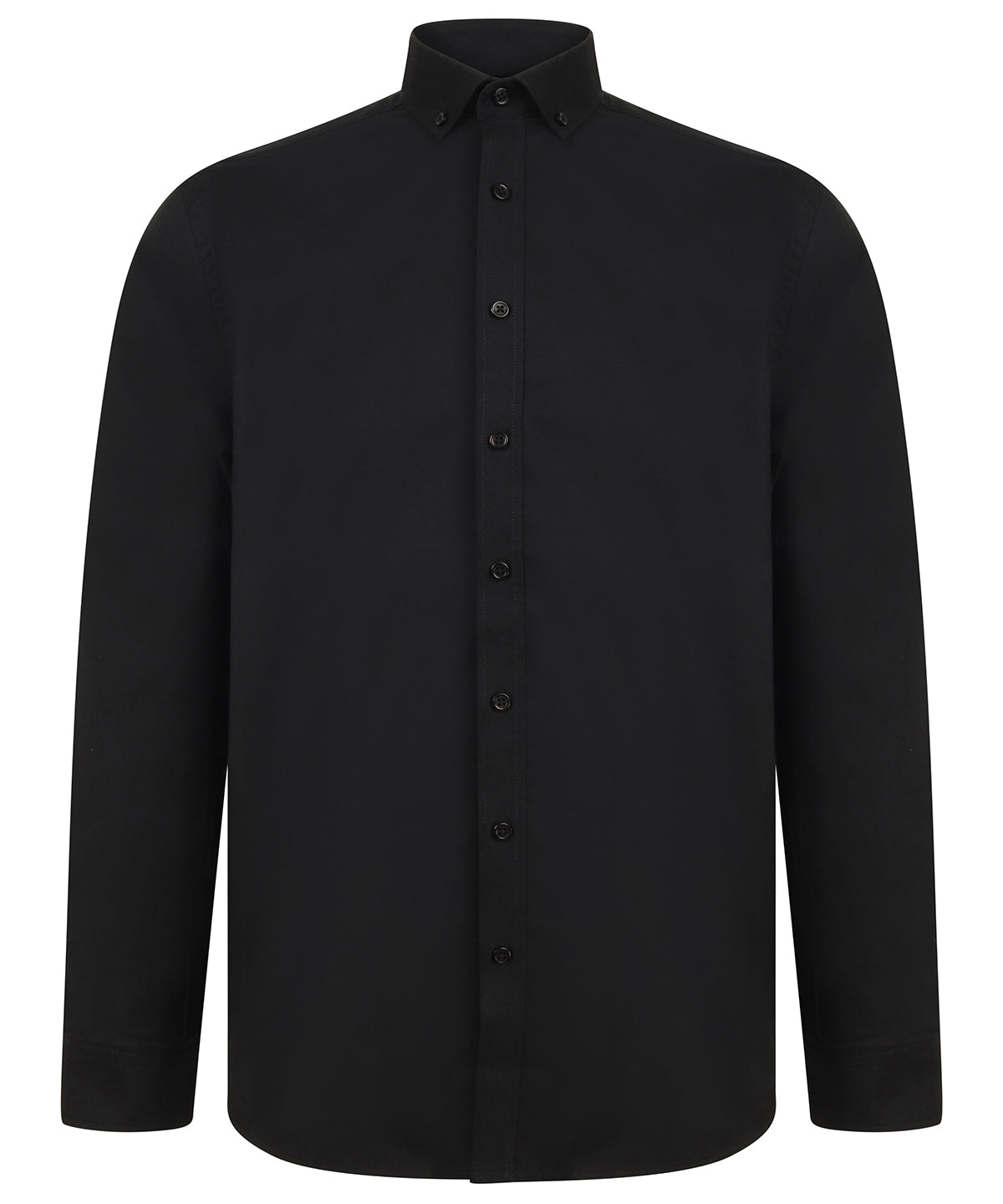 Henbury Modern long sleeve Oxford shirt Black