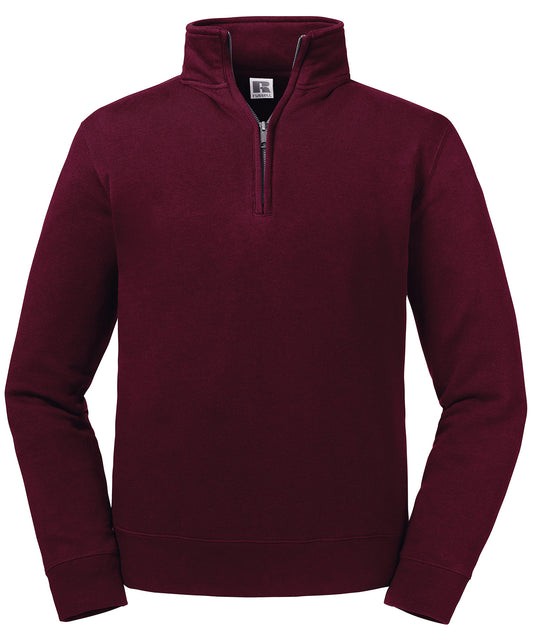 Russell Authentic ¼ zip sweatshirt Burgundy