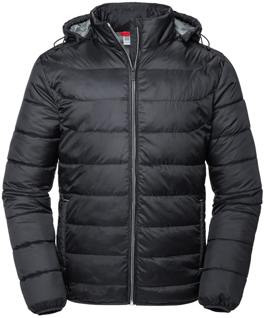 Russell Hooded Nano jacket Black