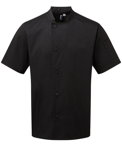Premier Chef's essential short sleeve jacket Black