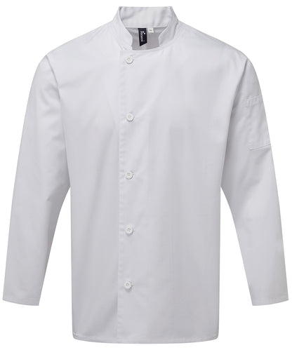 Premier Chef's essential long sleeve jacket White