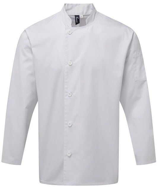 Premier Chef's essential long sleeve jacket White