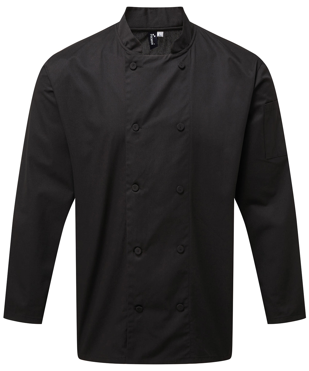 Premier Chef's Coolchecker® long sleeve jacket Black