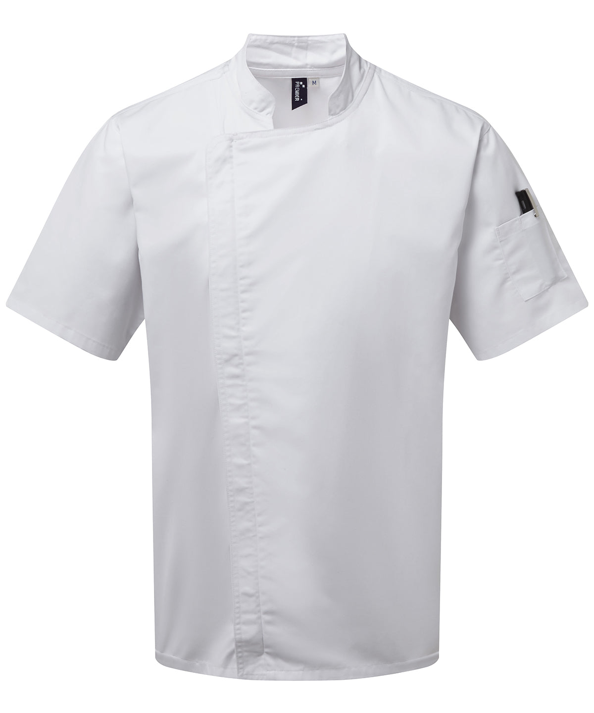 Premier Chef's zip-close short sleeve jacket White