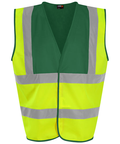 Pro RTX High Visibility Waistcoat HV Yellow/Paramedic Green
