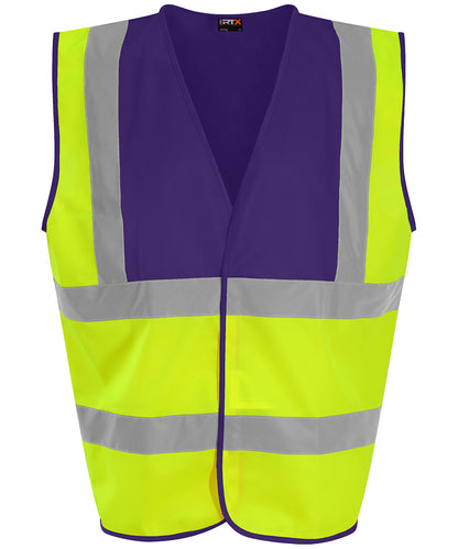 Pro RTX High Visibility Waistcoat HV Yellow/Purple