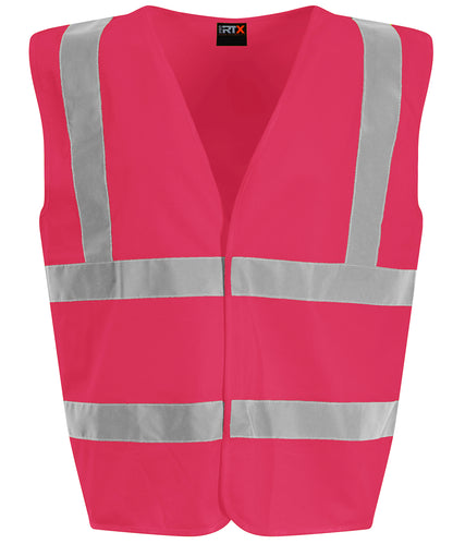 Pro RTX High Visibility Kids waistcoat Pink