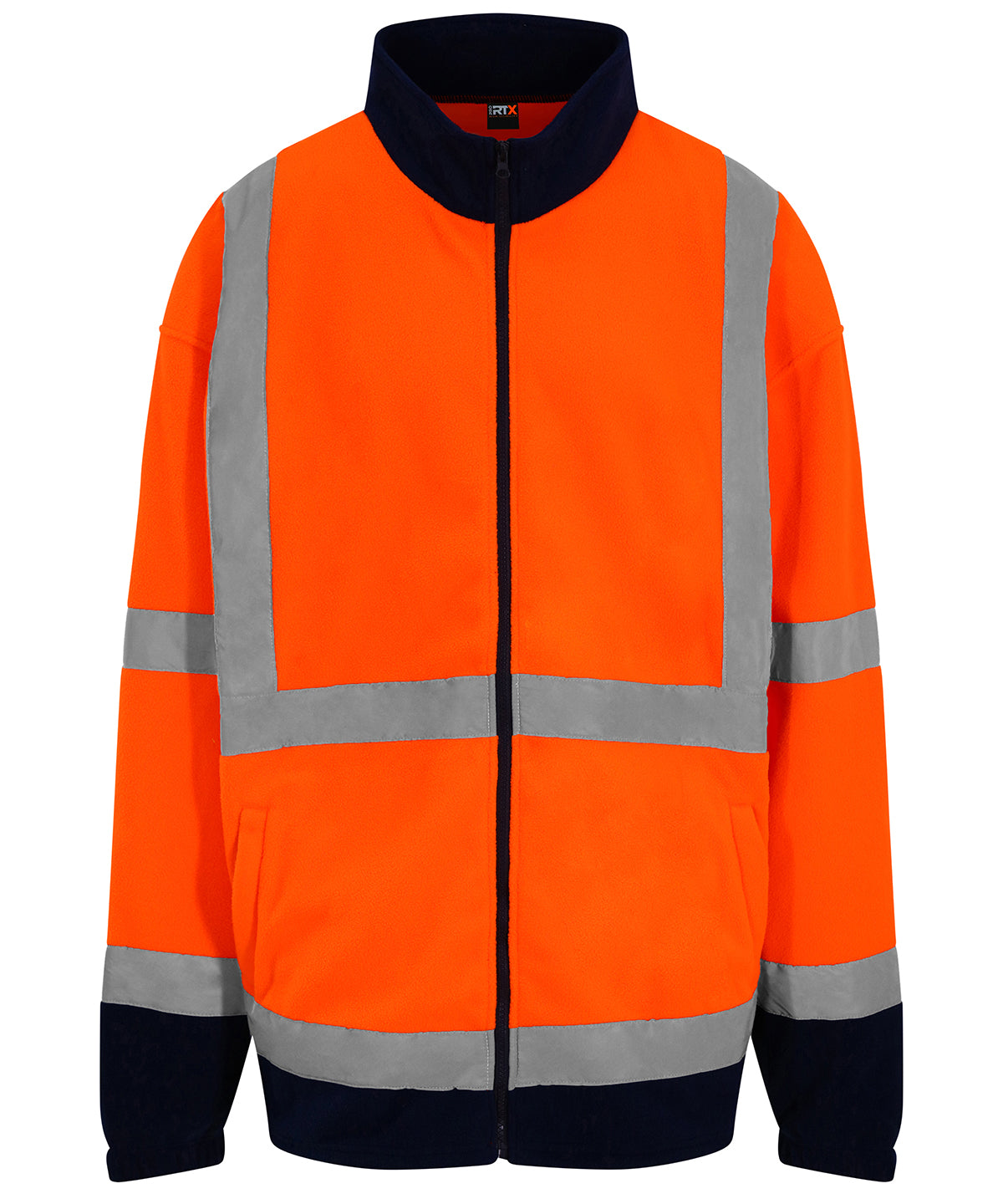 Pro RTX High Visibility High visibility full-zip fleece HV Orange/Navy