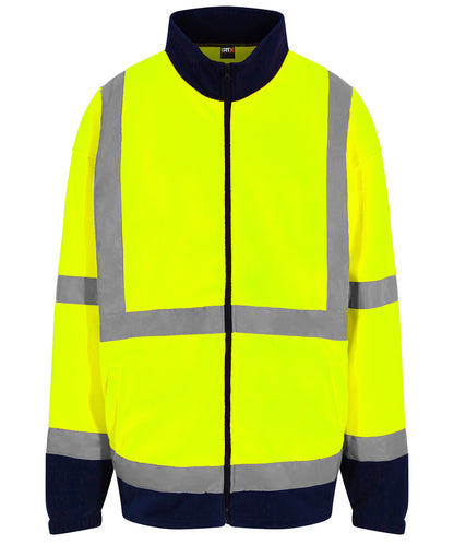 Pro RTX High Visibility High visibility full-zip fleece HV Yellow/Navy