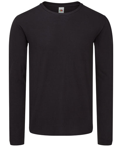 Fruit of the Loom Iconic 150 classic long sleeve T Black*