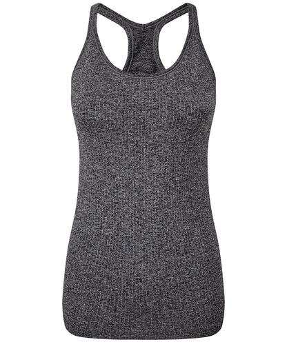 TriDri Women's TriDri® seamless 3D fit" multi-sport sculpt vest with secret support" Black Melange