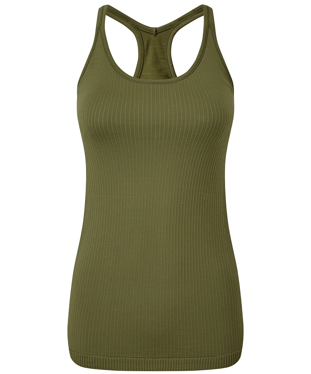 TriDri Women's TriDri® seamless 3D fit" multi-sport sculpt vest with secret support" Olive