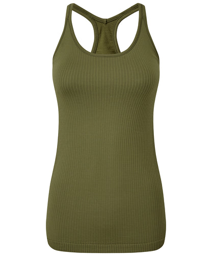 TriDri Women's TriDri® seamless 3D fit" multi-sport sculpt vest with secret support" Olive