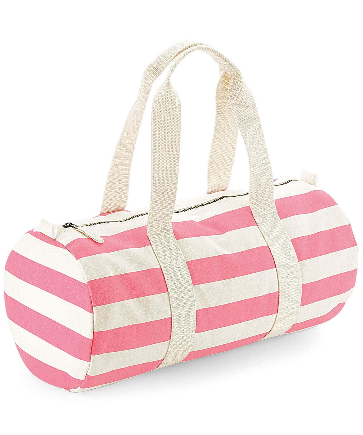 Westford Mill Nautical barrel bag Natural/Pink
