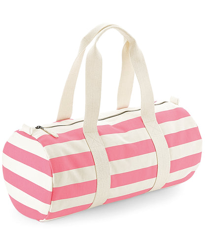 Westford Mill Nautical barrel bag Natural/Pink
