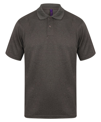 Henbury Coolplus® polo shirt Heather Charcoal