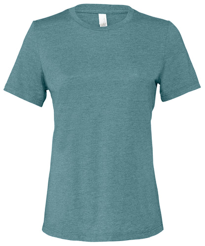 Bella+Canvas Women's relaxed Jersey short sleeve tee Heather Deep Teal