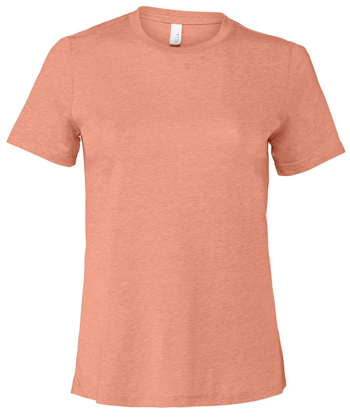 Bella+Canvas Women's relaxed Jersey short sleeve tee Heather Sunset